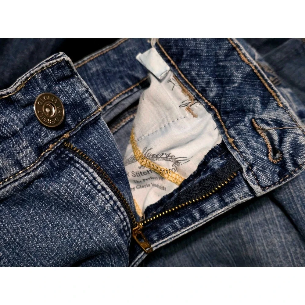 Gloria Vanderbilt Womens Perfect‎ Fit Denim Shorts Size 10 Blue  A1